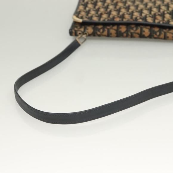 DIOR Trotter Canvas Shoulder Bag Navy Gold - Picture 7 of 12